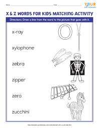 Rd.com knowledge grammar & spelling the alphabet is one of the first things we learn. Words That Start With X Y And Z For Kids