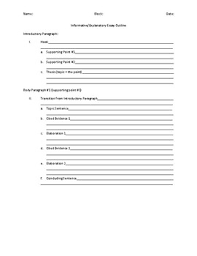 Example of an outline an informative essay outline mainly includes the main points that the writer will include in their essay. Fsa Cccs Parc Informative Explanatory Essay Outline By Amy Flippen