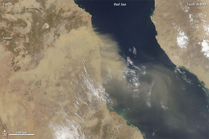 Dust over the Red Sea