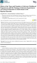 Cover page: Effect of the Type and Number of Adverse Childhood Experiences and the Timing of Adverse Experiences on Clinical Outcomes in Individuals with Bipolar Disorder