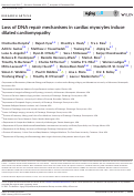 Cover page: Loss of DNA repair mechanisms in cardiac myocytes induce dilated cardiomyopathy.
