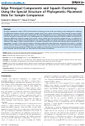 Cover page: Edge Principal Components and Squash Clustering: Using the Special Structure of Phylogenetic Placement Data for Sample Comparison