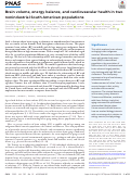 Cover page: Brain volume, energy balance, and cardiovascular health in two nonindustrial South American populations.