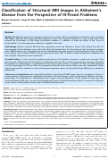 Cover page: Classification of Structural MRI Images in Alzheimer's Disease from the Perspective of Ill-Posed Problems