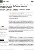 Cover page: Microbiota-Dependent Upregulation of Bitter Taste Receptor Subtypes in the Mouse Large Intestine in High-Fat Diet-Induced Obesity