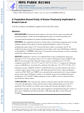 Cover page: A Population-Based Study of Genes Previously Implicated in Breast Cancer