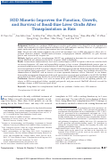 Cover page: SOD mimetic improves the function, growth, and survival of small-size liver grafts after transplantation in rats.