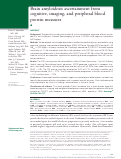 Cover page: Brain amyloidosis ascertainment from cognitive, imaging, and peripheral blood protein measures