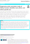 Cover page: Epigenome-wide association study of kidney function identifies trans-ethnic and ethnic-specific loci