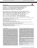 Cover page: A Phase 1/1b Study Evaluating Trametinib Plus Docetaxel or Pemetrexed in Patients With Advanced&nbsp;Non–Small Cell Lung Cancer