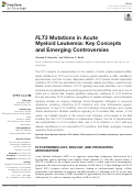 Cover page: FLT3 Mutations in Acute Myeloid Leukemia: Key Concepts and Emerging Controversies