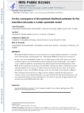 Cover page: On the convergence of the maximum likelihood estimator for the transition rate under a 2-state symmetric model