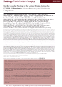 Cover page: Cardiovascular Testing in the United States during the COVID-19 Pandemic: Volume Recovery and Worldwide Comparison.