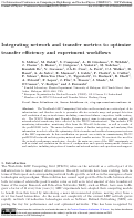 Cover page: Integrating network and transfer metrics to optimize transfer efficiency and experiment workflows