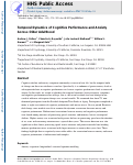 Cover page: Temporal Dynamics of Cognitive Performance and Anxiety Across Older Adulthood