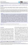 Cover page of Tracing histoplasmosis genomic epidemiology and species occurrence across the USA.