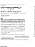 Cover page: Bipartite tight spectral clustering (BiTSC) algorithm for identifying conserved gene co-clusters in two species