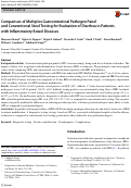 Cover page: Comparison of Multiplex Gastrointestinal Pathogen Panel and Conventional Stool Testing for Evaluation of Diarrhea in Patients with Inflammatory Bowel Diseases