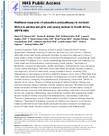 Cover page: Multilevel Measures of Education and Pathways to Incident Herpes Simplex Virus Type 2 in Adolescent Girls and Young Women in South Africa