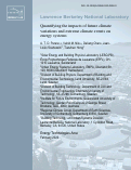 Cover page: Quantifying the impacts of climate change and extreme climate events on energy systems