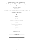 Cover page: InSAR Inversion Using Point Sources: A Case Study of the Ridgecrest Earthquake Sequence