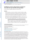 Cover page: Identification of a rare coding variant in complement 3 associated with age-related macular degeneration.