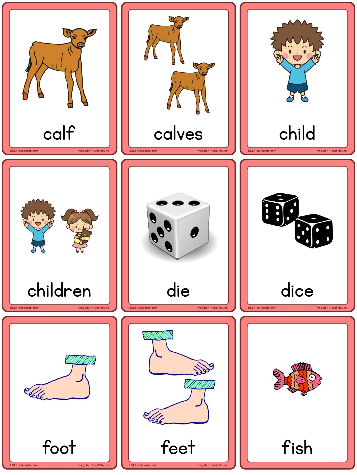 Plural Nouns Cards