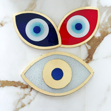 Handmade Evil Eye Beads, Blue Red Evil Eye, Evil Eye Table Decor