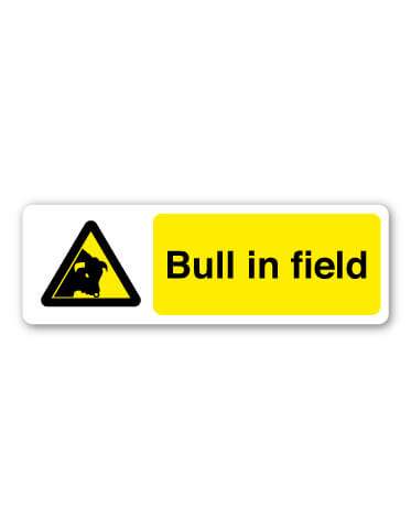 Bull In Field Sign