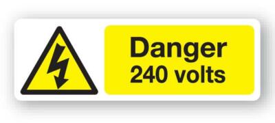 Danger - 240 Volts Sign