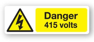 Danger - 415 Volts Sign