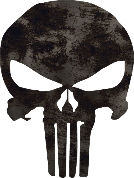 WEATHERED PUNISHER DECAL / STICKER 33