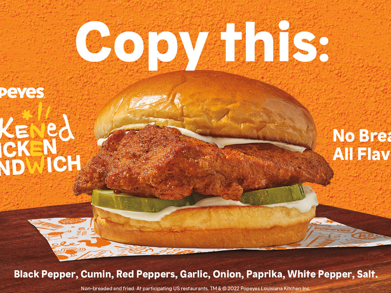 Is the Popeyes Blackened Chicken Sandwich Healthier than the Original?