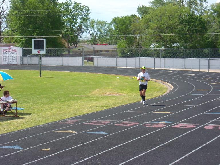 Dan coming in on the final stretch.