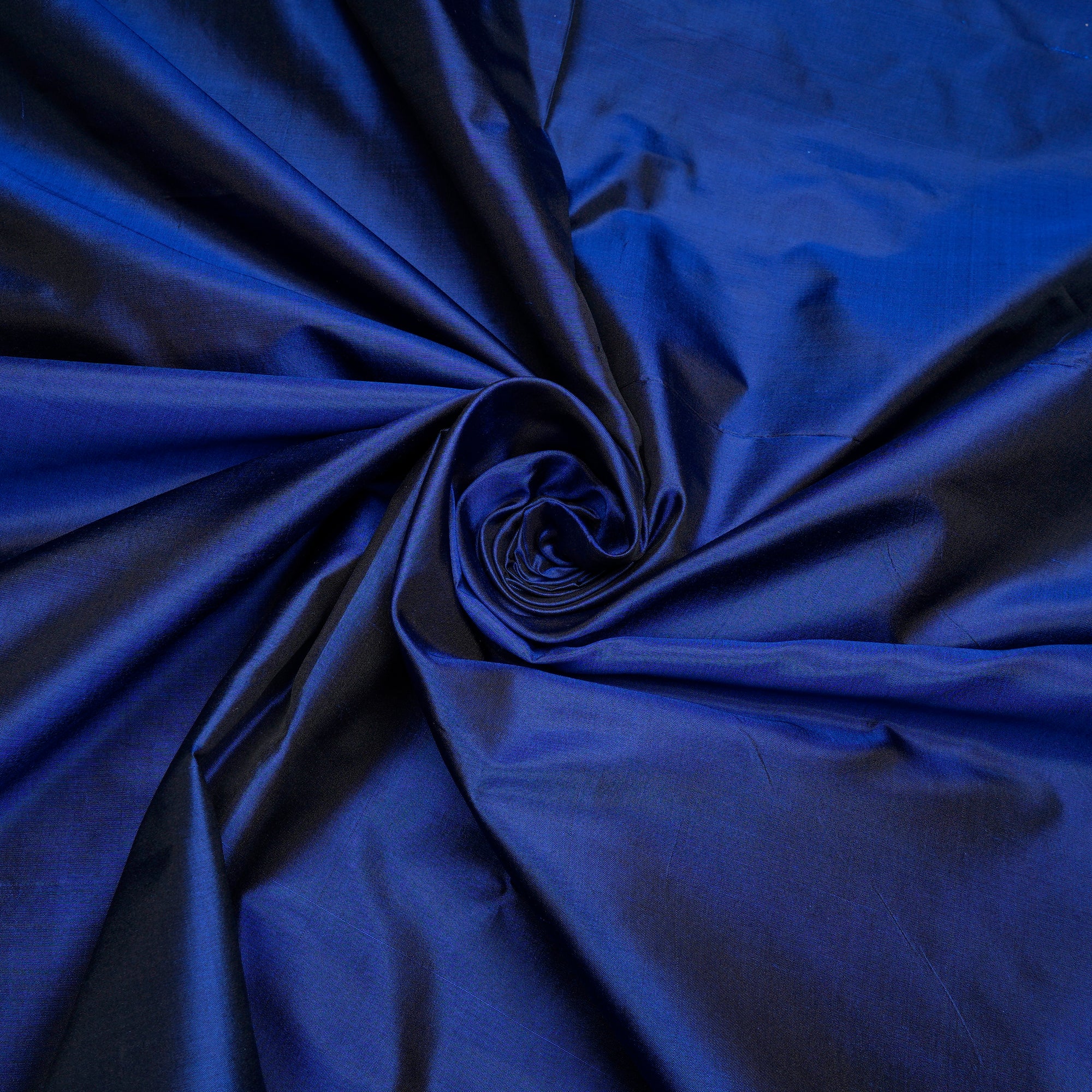 Navy Blue Yarn Dyed Pure Bangalore Silk Fabric