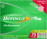 Berocca Energy Vitamin, Original Berry or Orange - 75 Effervescent Tablets $19.99 (or $17.99 with S&S Delivered) @ Amazon AU