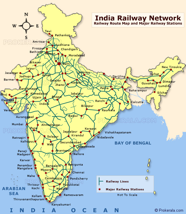 Railway Map Of North India - Fayre Jenilee