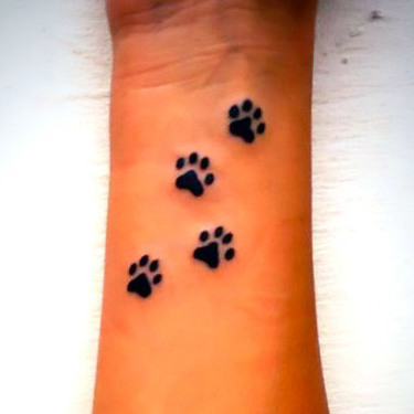 Dog Paw Prints Tattoo