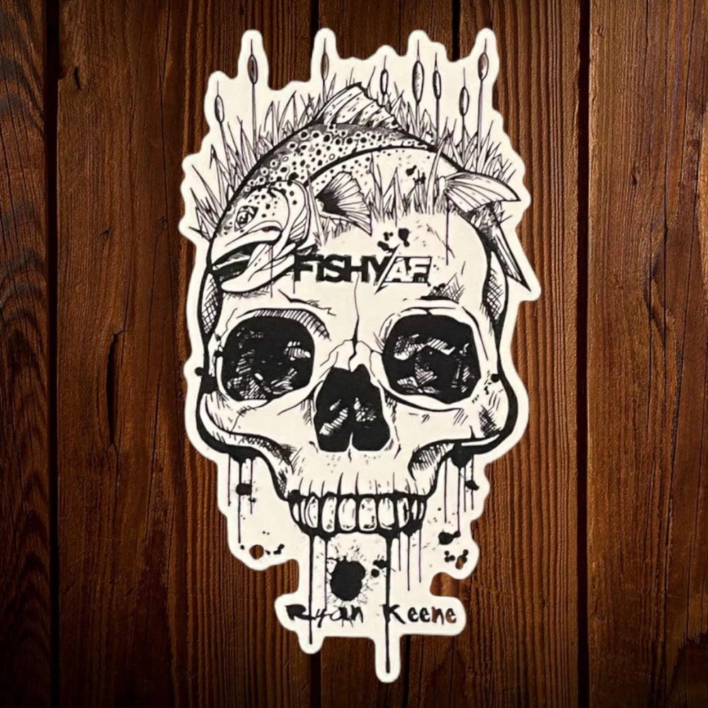 6” Skull “Thinker” Sticker