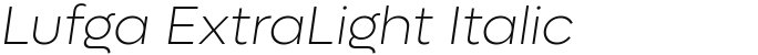 Lufga ExtraLight Italic