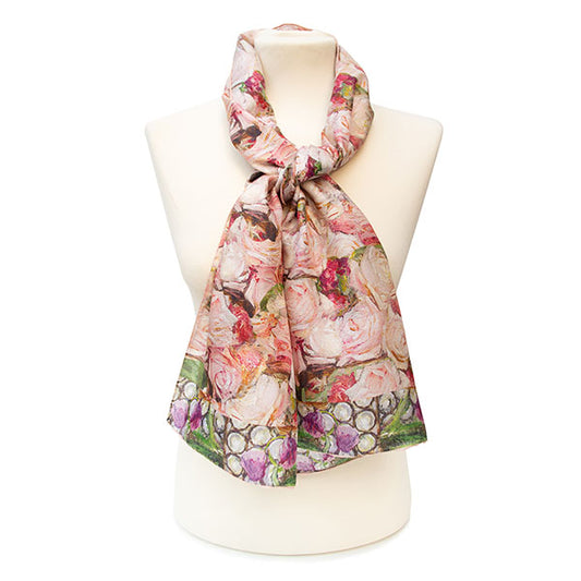 Gather Ye Rosebuds Silk Habotai Scarf