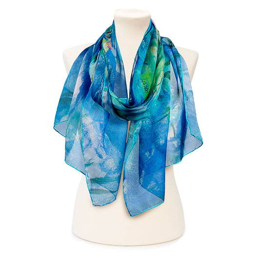 Monet Water Lilies Chiffon Scarf