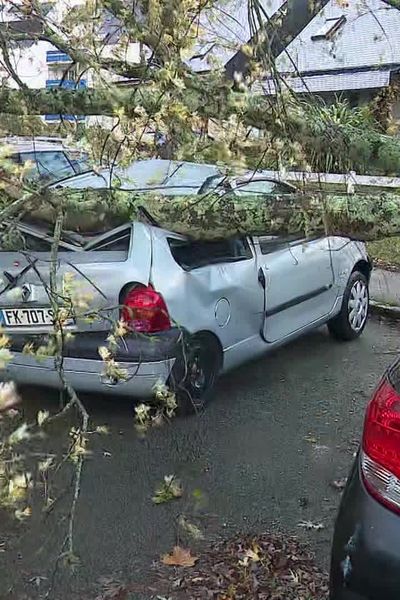 Une des images fortes de la tempête Ciaran