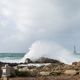 Gros temps sur La Hague et le phare de Goury.