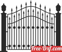 download Wrought Gate Door Fence free ready for cut