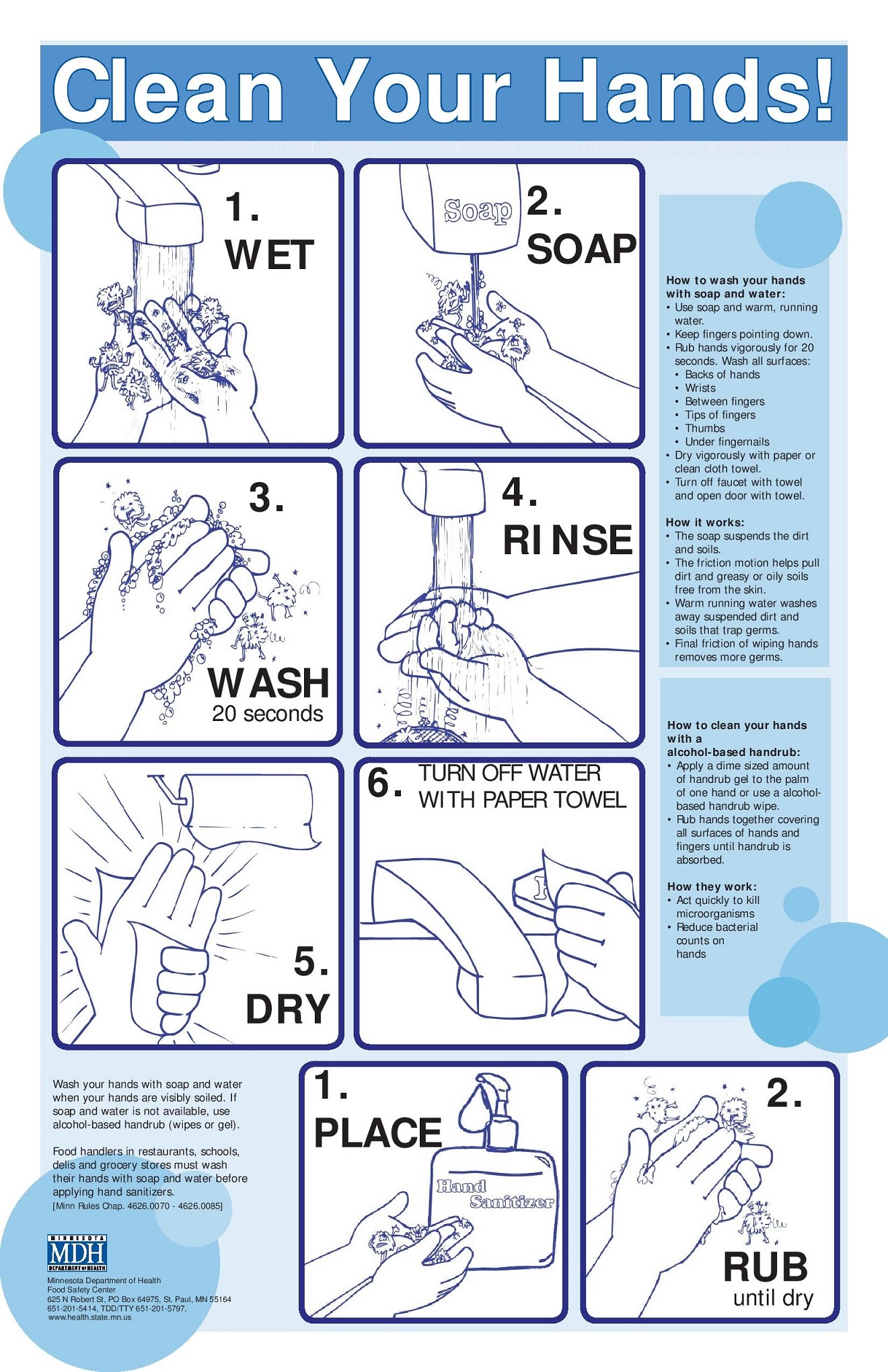 Wash Your Hands Printable image.