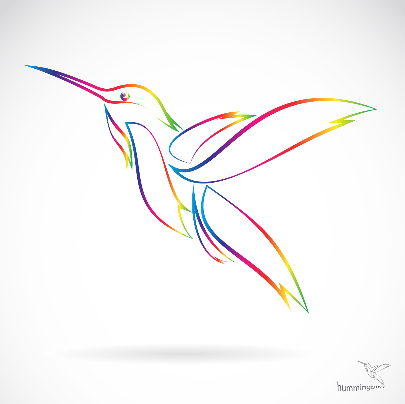 Abstract hummingbird vector