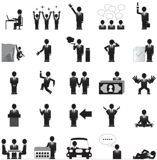 Business Icons 5 design vectors free download