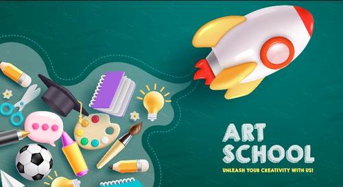 Abstract background back to school vector