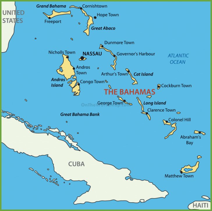 Bahama Islands Map - Map Of Florida And Freeport Bahamas | Free ...